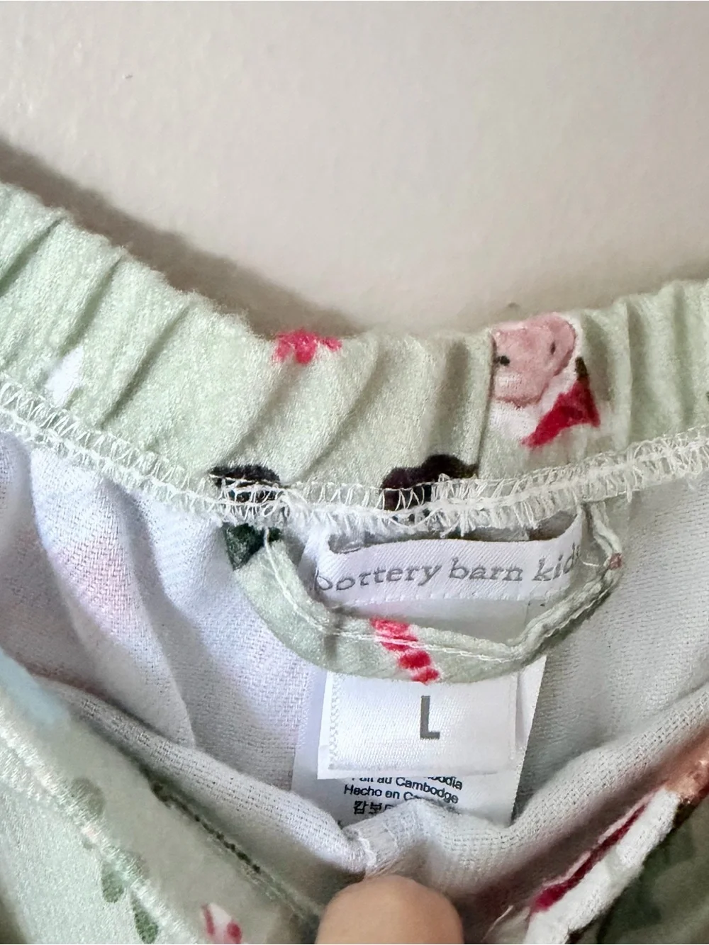 Pottery Barn Christmas Pajama Set Size L Adult North Pole Santa Flannel PJ